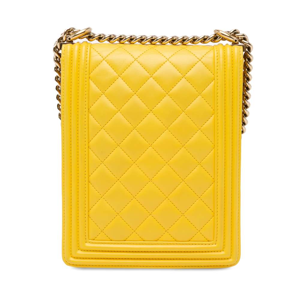 Chanel Quilted Lambskin North South Boy Flap - Image 6