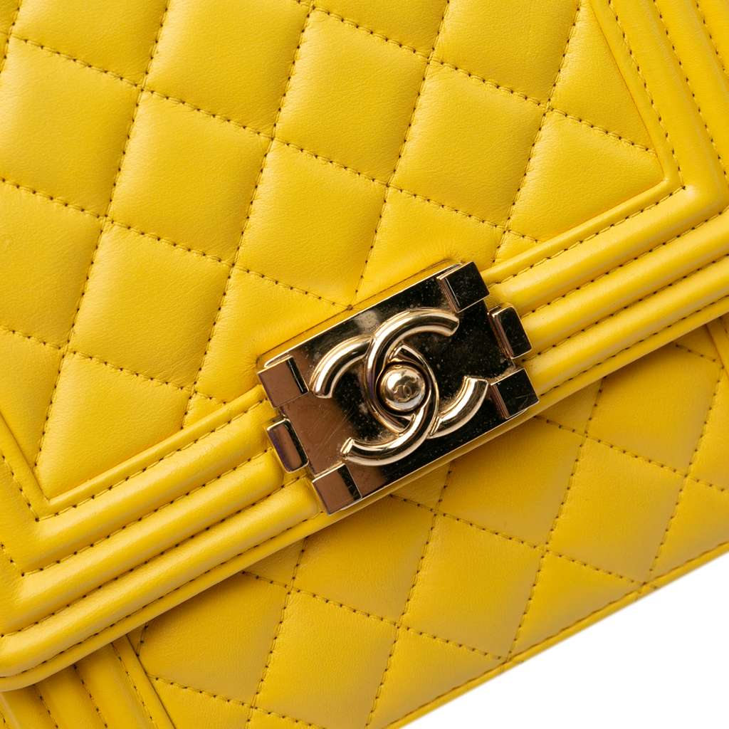 Chanel Quilted Lambskin North South Boy Flap - Image 10