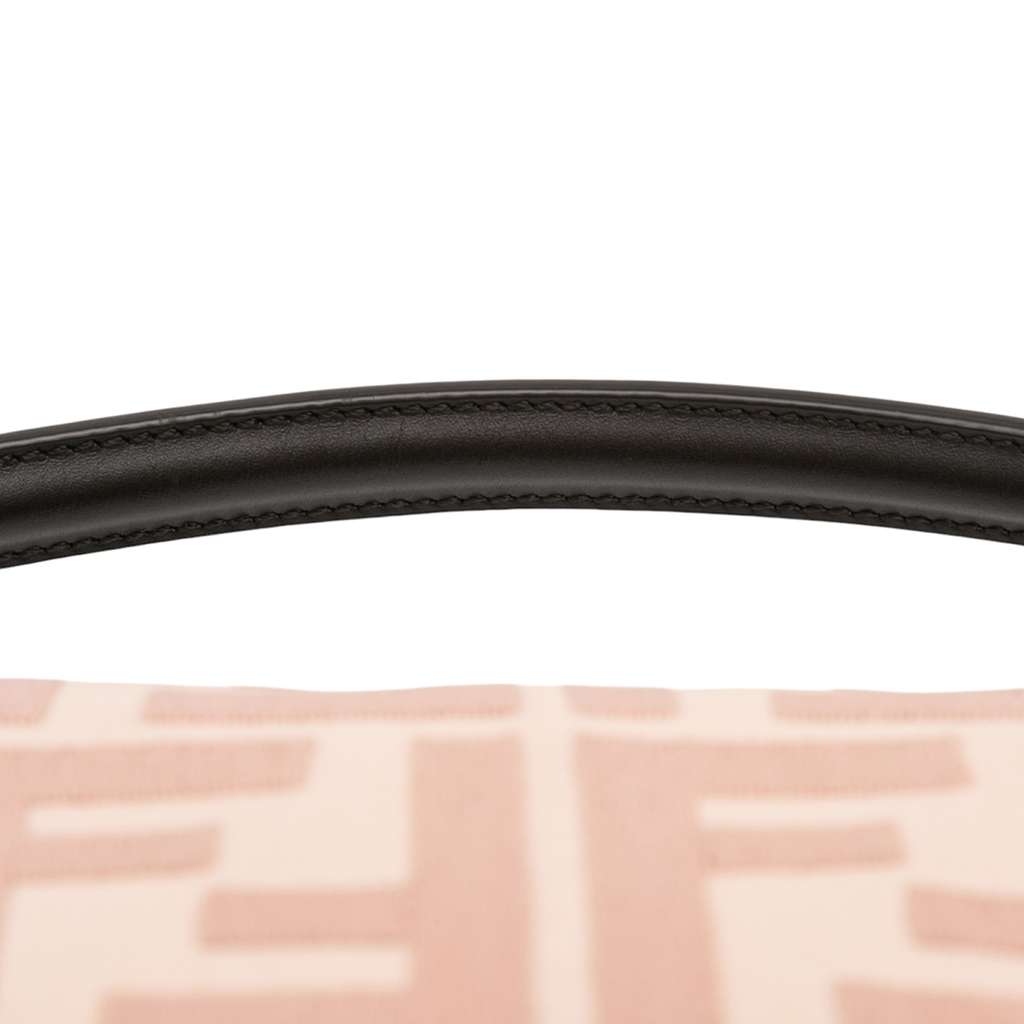 Fendi Zucca Embroidered Canvas Baguette Satchel - Image 12