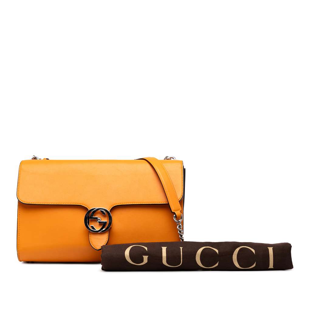Gucci Medium Leather Dollar Interlocking G Crossbody - Image 10
