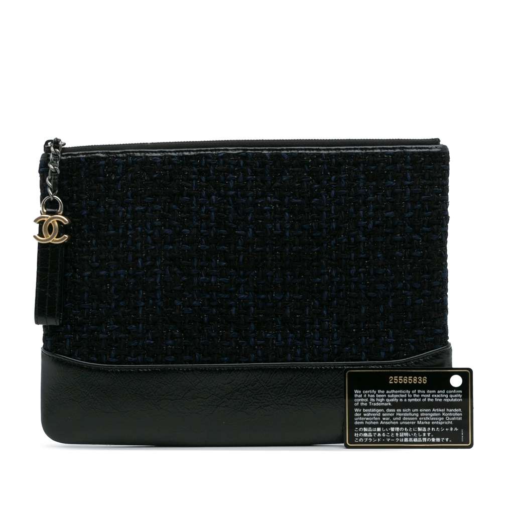 Chanel Medium Tweed and Calfskin Gabrielle O Case Clutch - Image 14
