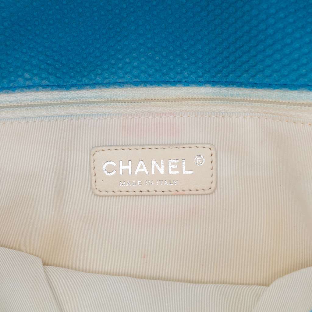 Chanel Medium Quilted Perforated Jersey Single Flap - Side view