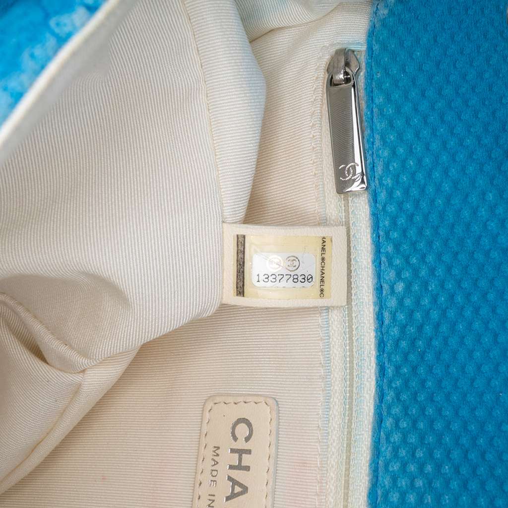 Chanel Medium Quilted Perforated Jersey Single Flap - Detail 1