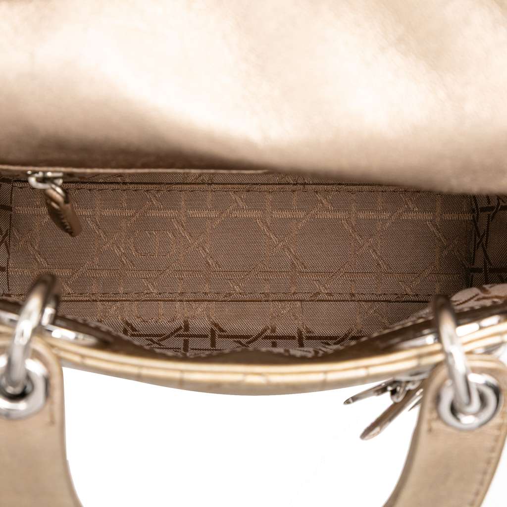 Dior Mini Metallic Lambskin Cannage Lady Dior - 4