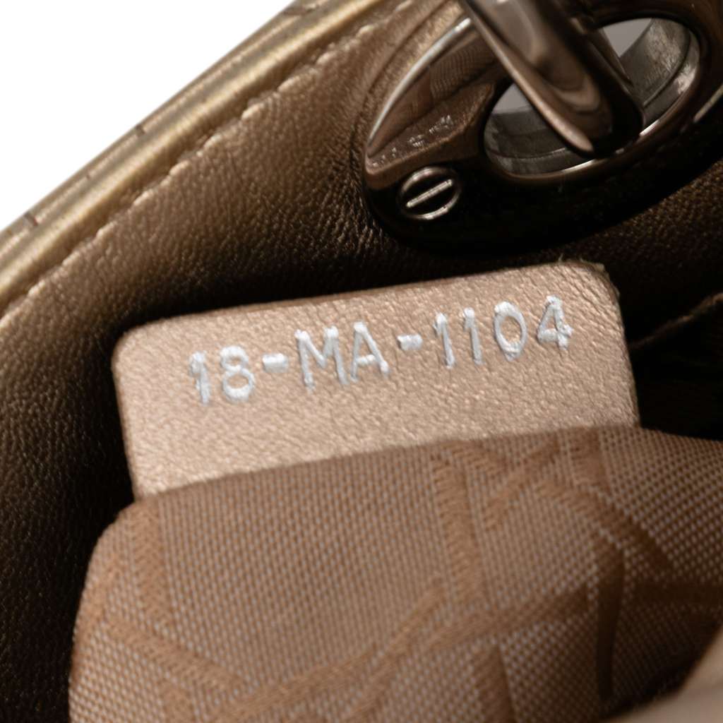 Dior Mini Metallic Lambskin Cannage Lady Dior - Detail 1