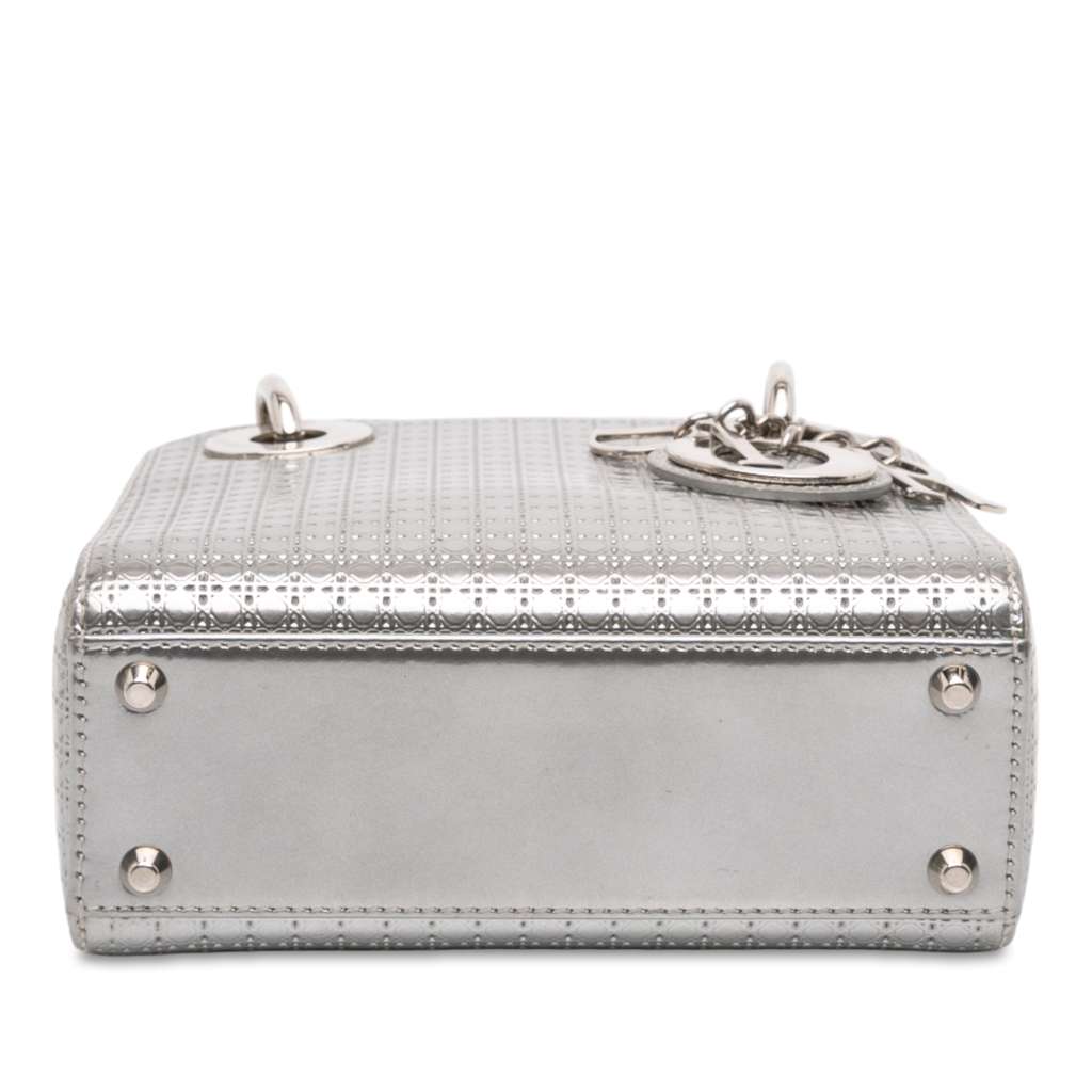 Dior Mini Metallic Patent Microcannage Lady Dior - 3