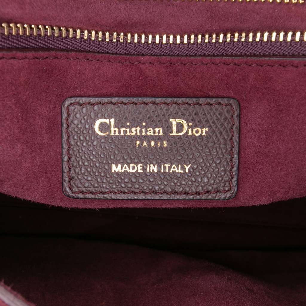 Dior Large Grained Calfskin Lady D Sire - Side view