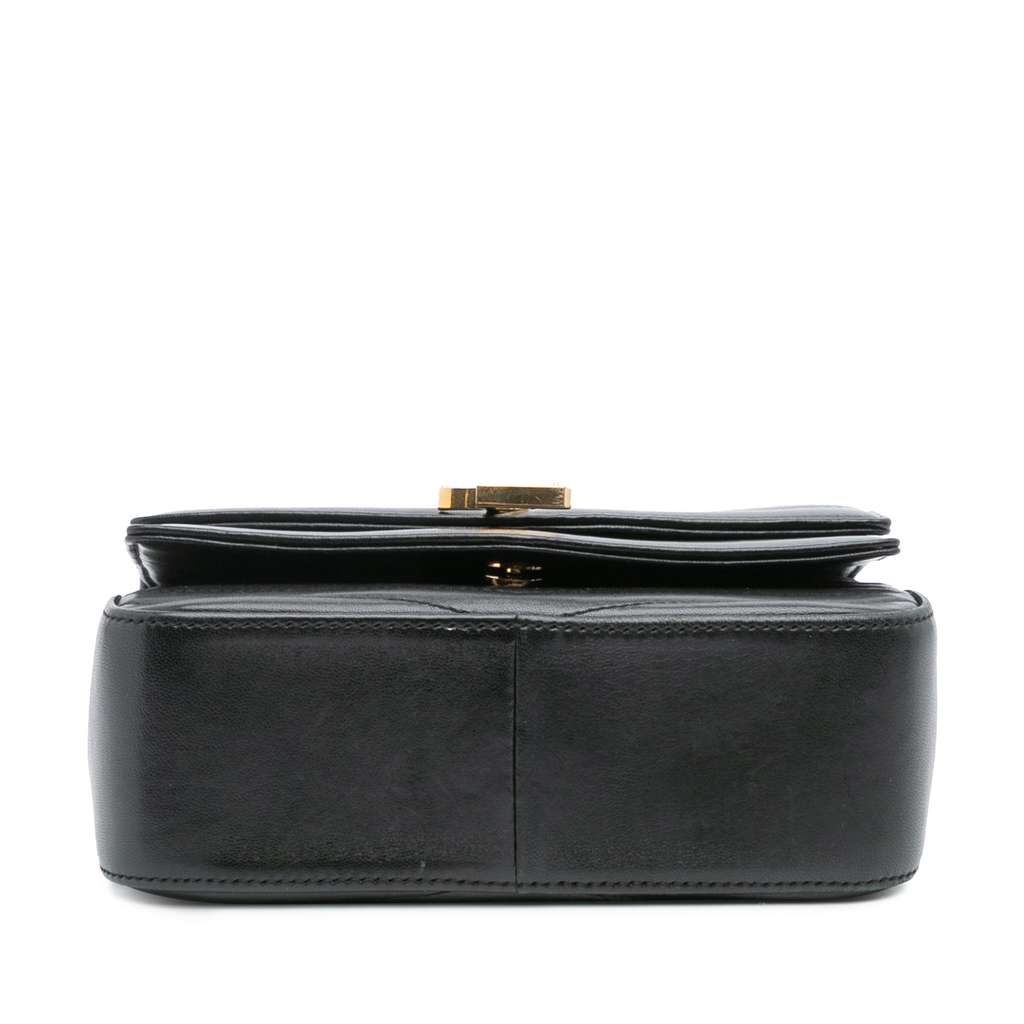 Saint Laurent Small Chevron Lambskin Monogram Sulpice Bag - Image 6