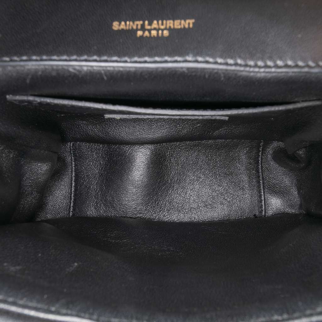 Saint Laurent Small Chevron Lambskin Monogram Sulpice Bag - 4