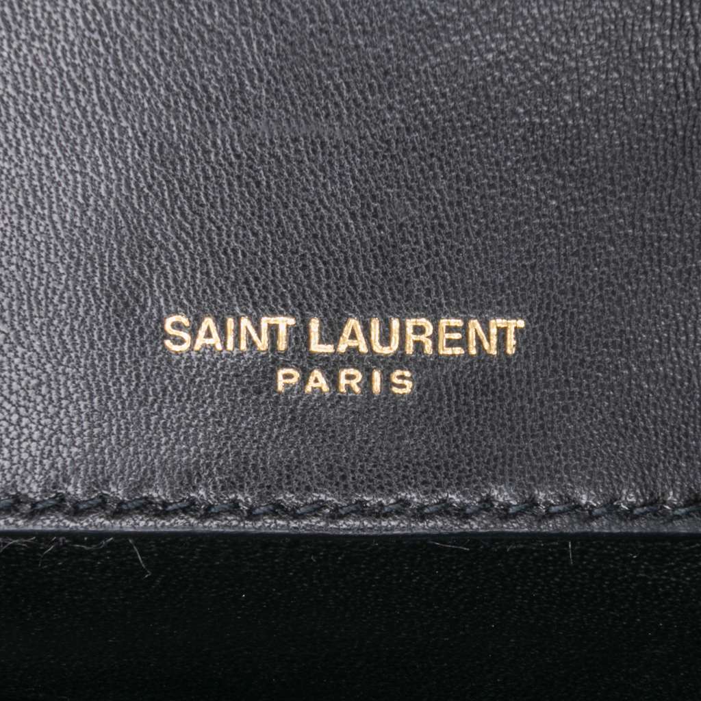 Saint Laurent Small Chevron Lambskin Monogram Sulpice Bag - Side view