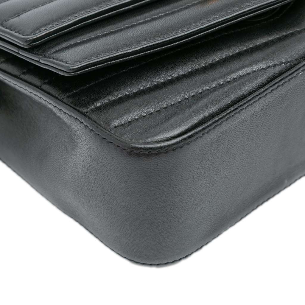 Saint Laurent Small Chevron Lambskin Monogram Sulpice Bag - Image 12