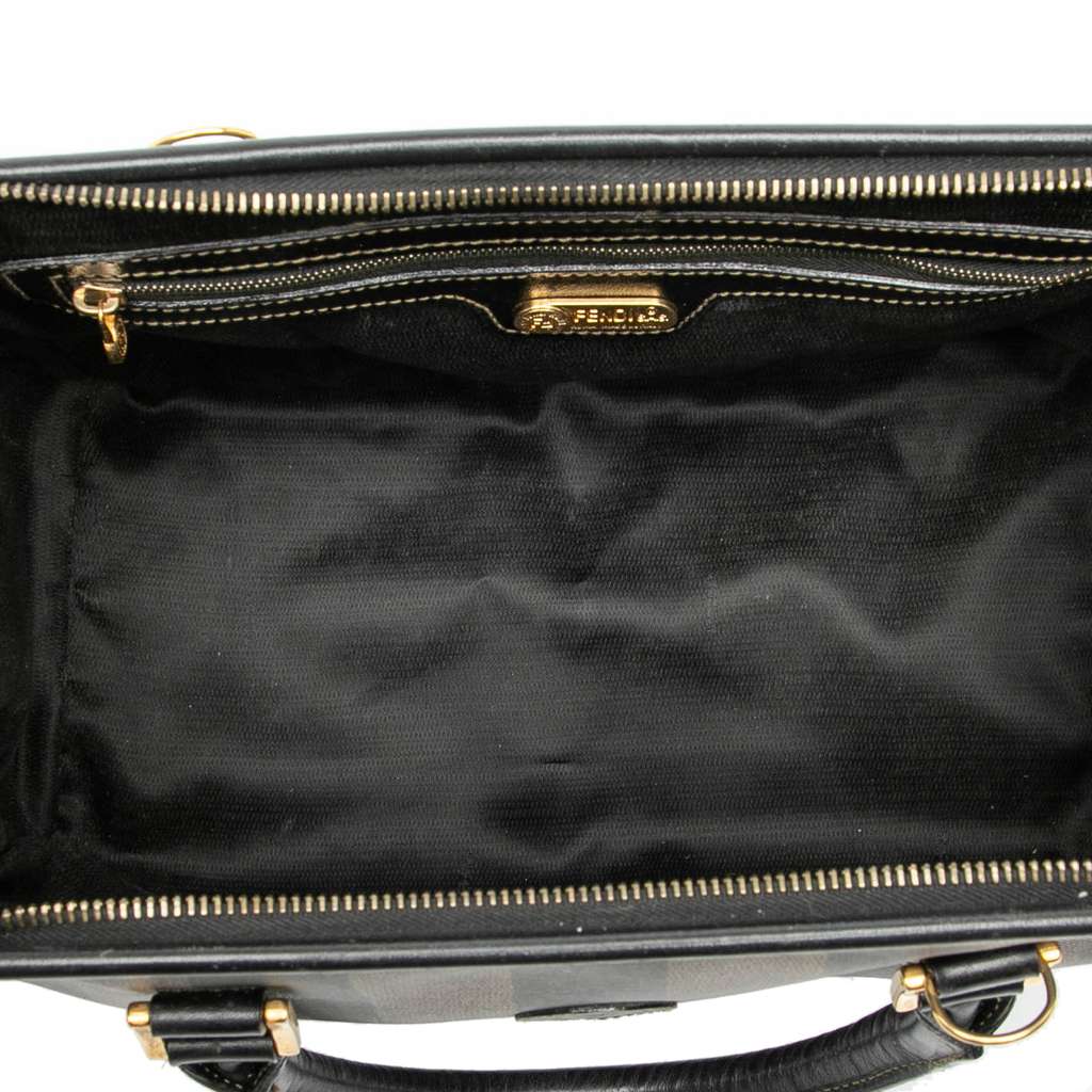 Fendi Pequin Coated Canvas Boston Bag - 4