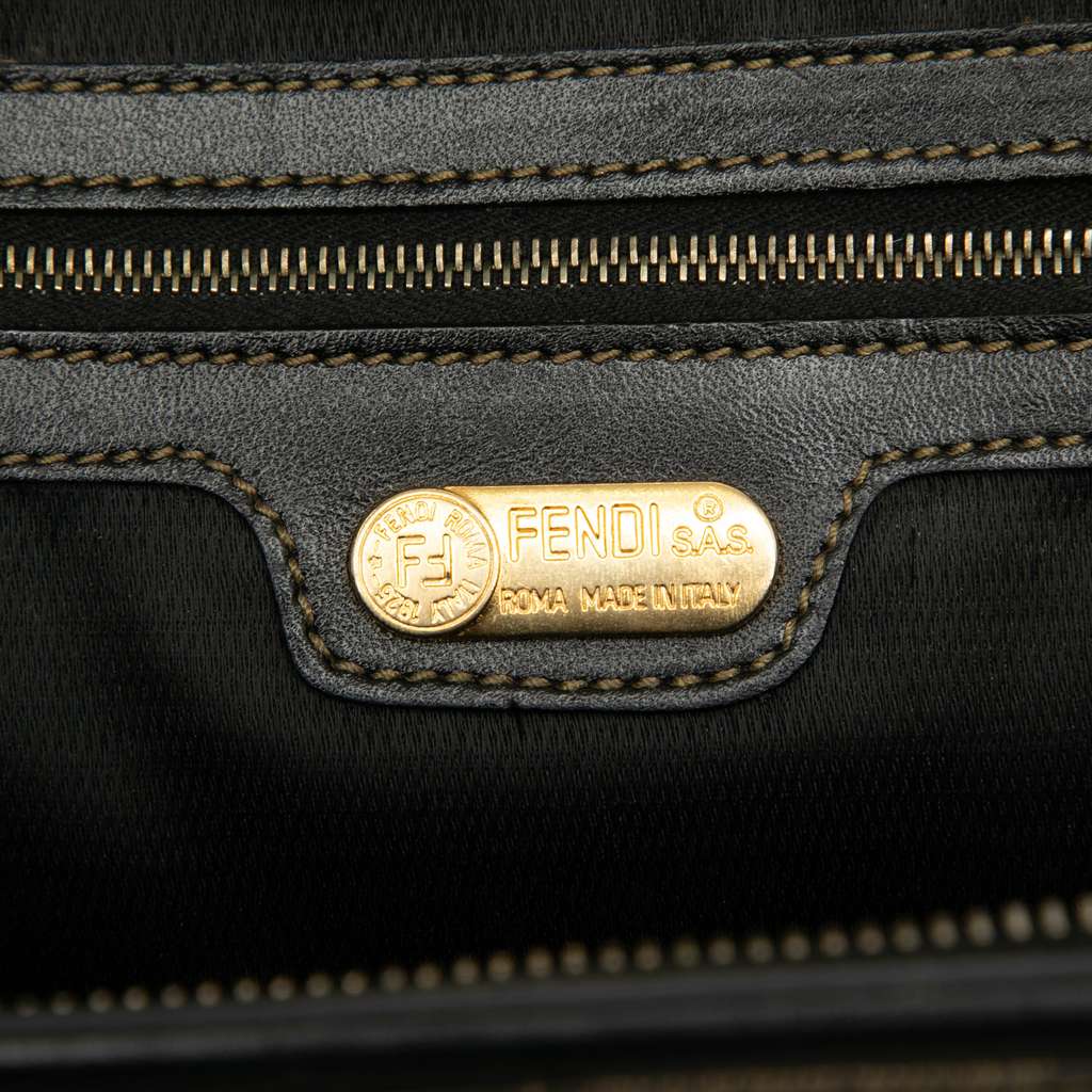 Fendi Pequin Coated Canvas Boston Bag - 5