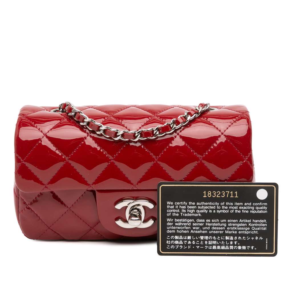 Chanel Extra Mini Rectangular Classic Patent Single Flap - Image 13