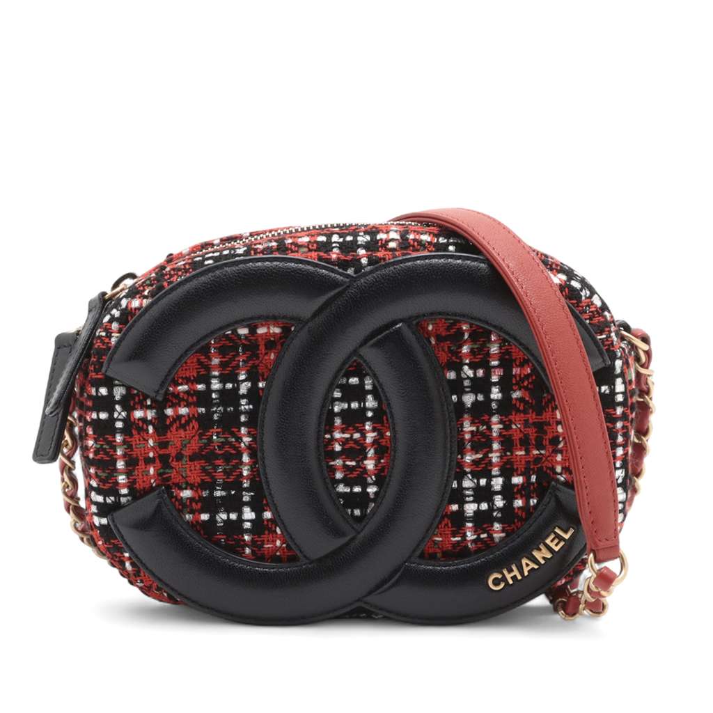 Chanel Tweed and Lambskin Coco Midnight Camera Bag