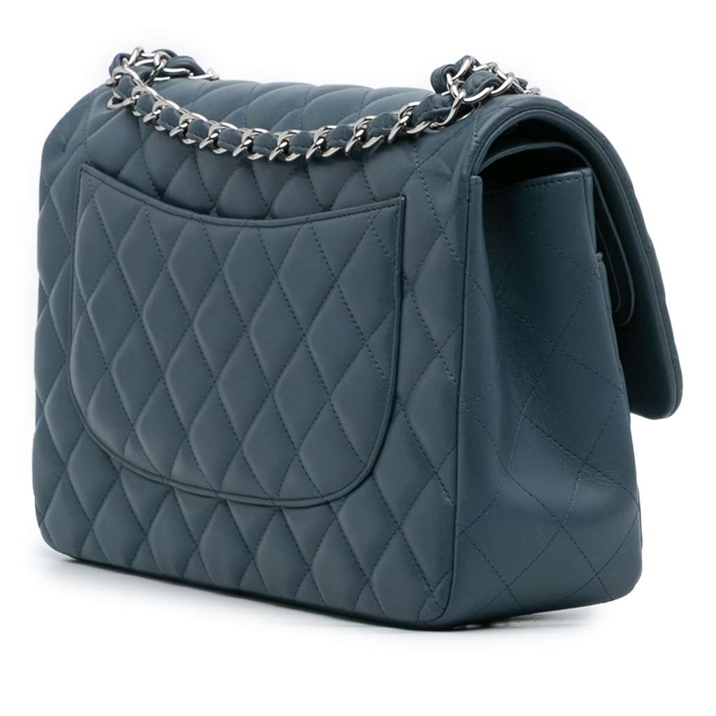 Chanel Jumbo Classic Lambskin Double Flap - Back view