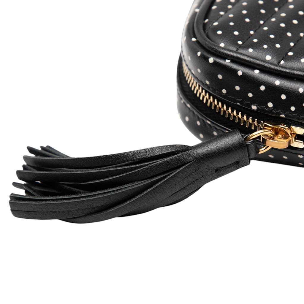 Saint Laurent Baby Quilted Chevron Calfskin Monogram Polka Dot Lou Camera Bag - Detail 2