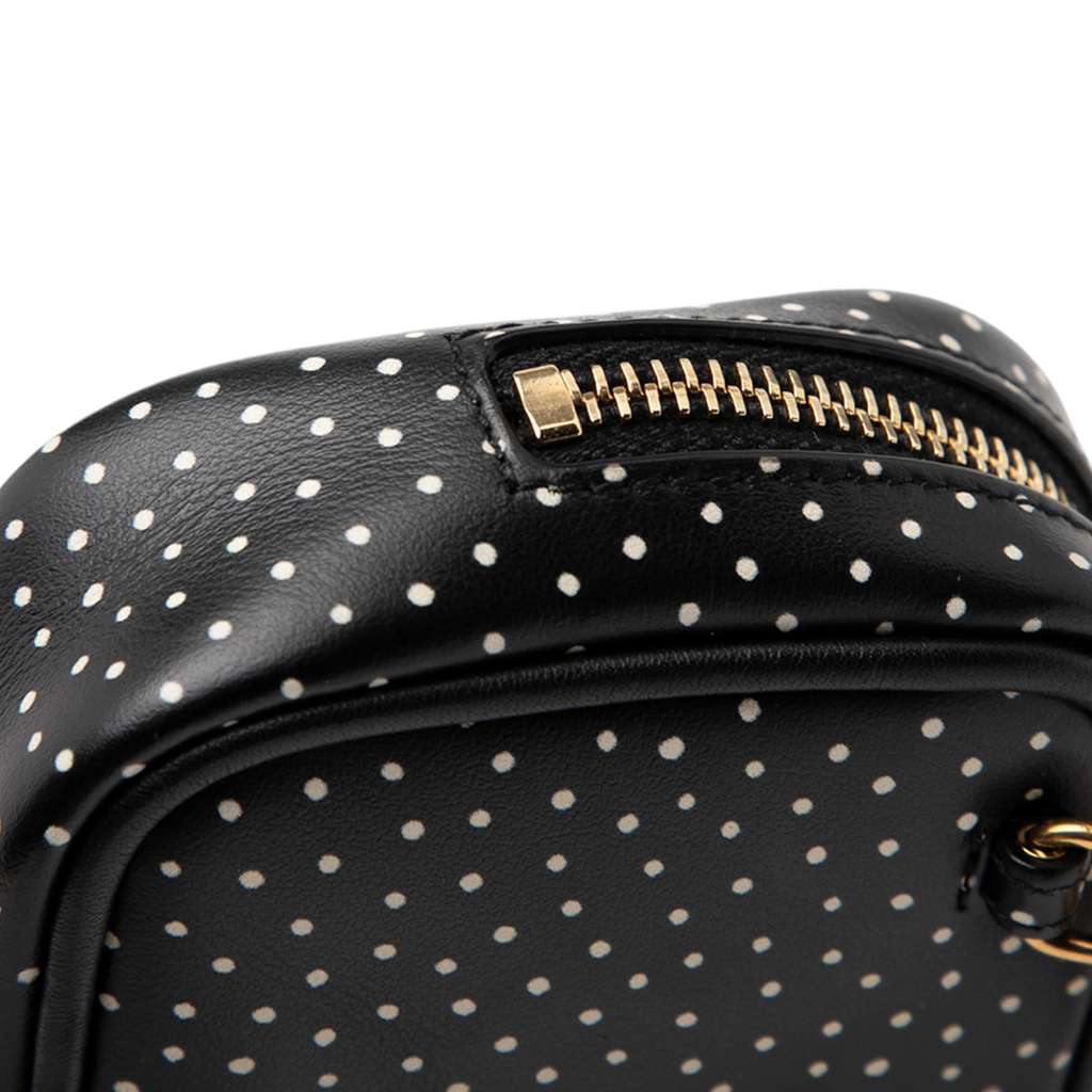 Saint Laurent Baby Quilted Chevron Calfskin Monogram Polka Dot Lou Camera Bag - Image 11