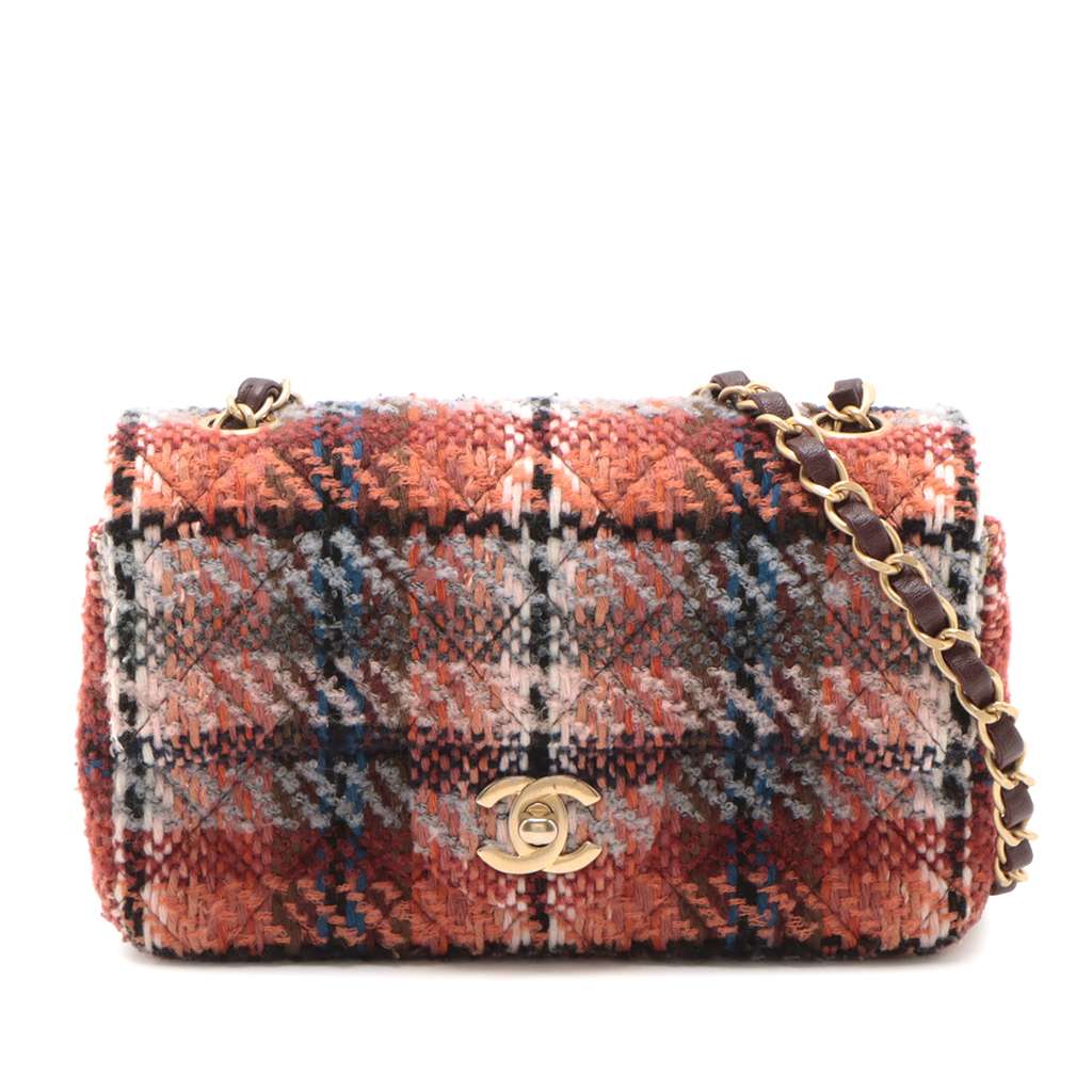 Chanel Mini Rectangular Classic Tweed Single Flap