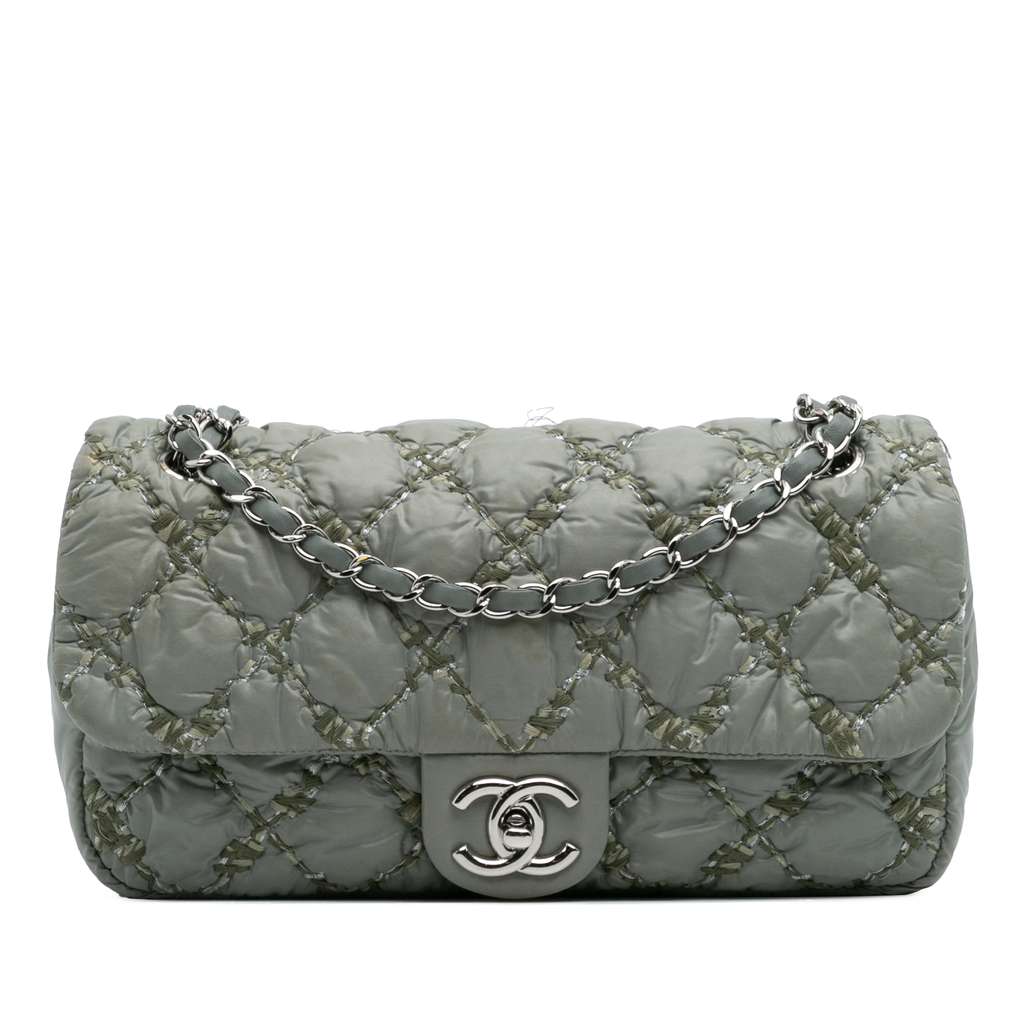 Chanel Paris-Byzance Nylon Tweed On Stitch Bubble Accordion Flap
