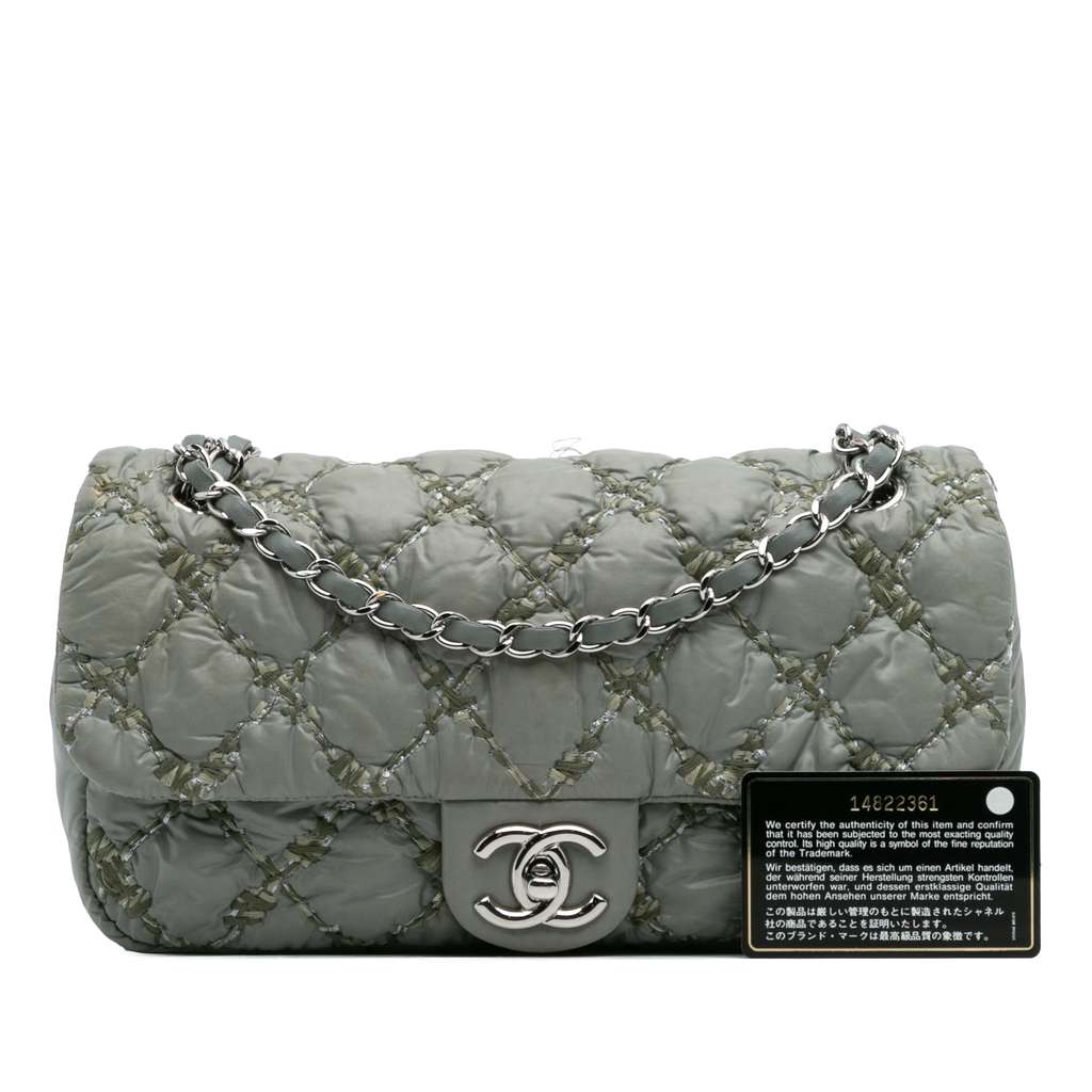 Chanel Paris-Byzance Nylon Tweed On Stitch Bubble Accordion Flap - Image 15