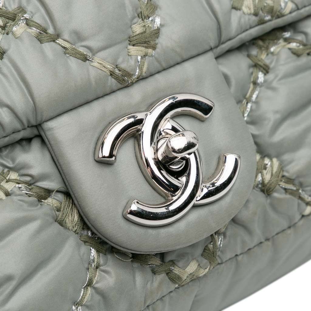 Chanel Paris-Byzance Nylon Tweed On Stitch Bubble Accordion Flap - Detail 2