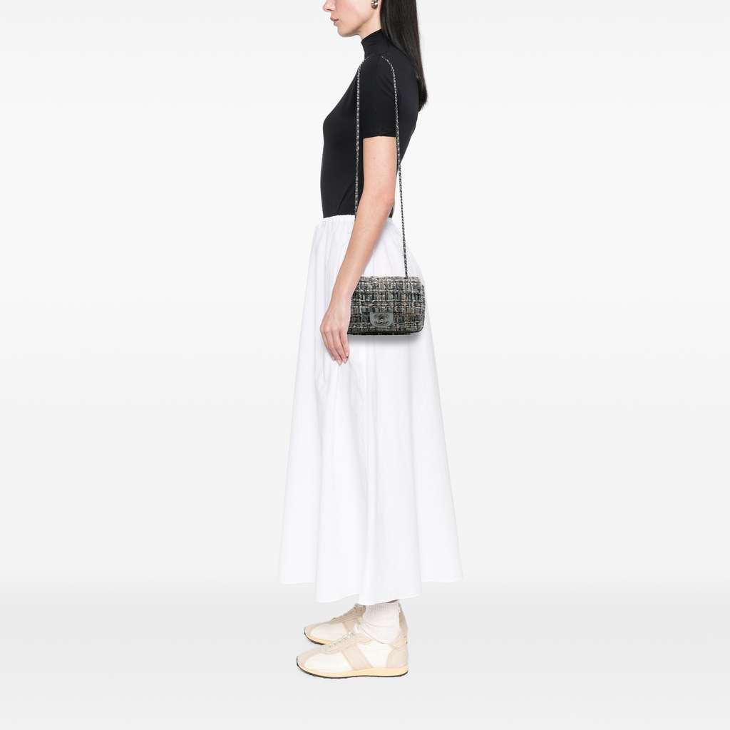 Chanel Mini Quilted Tweed River of Pearls Flap - Image 14