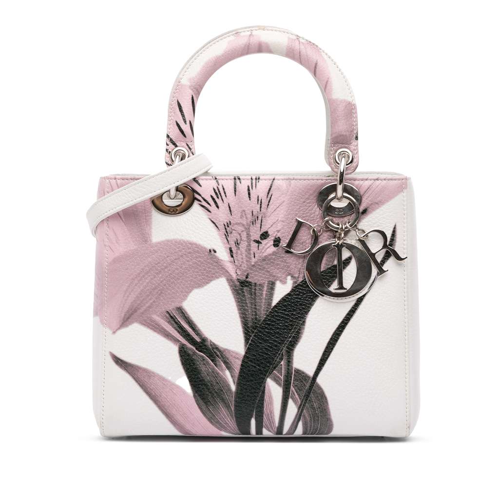 Dior Medium Deerskin Floral Printed Lady Dior