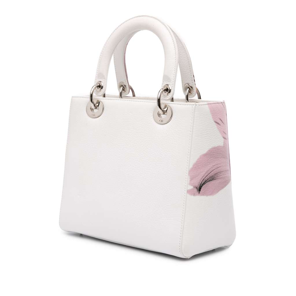 Dior Medium Deerskin Floral Printed Lady Dior - Back view