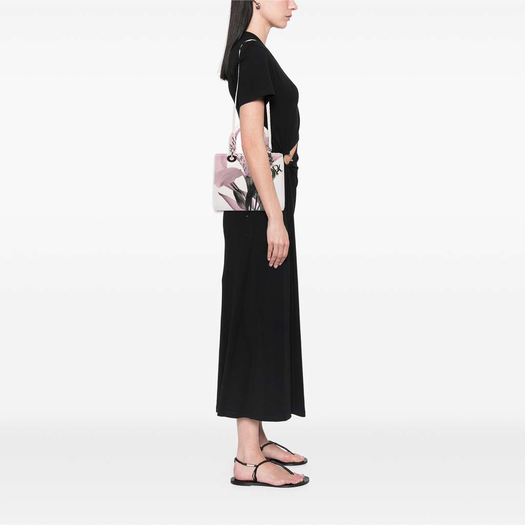 Dior Medium Deerskin Floral Printed Lady Dior - Image 13