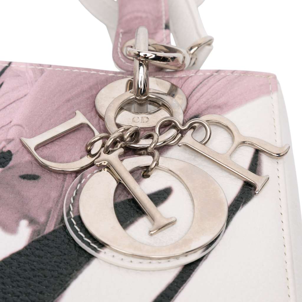 Dior Medium Deerskin Floral Printed Lady Dior - Image 11