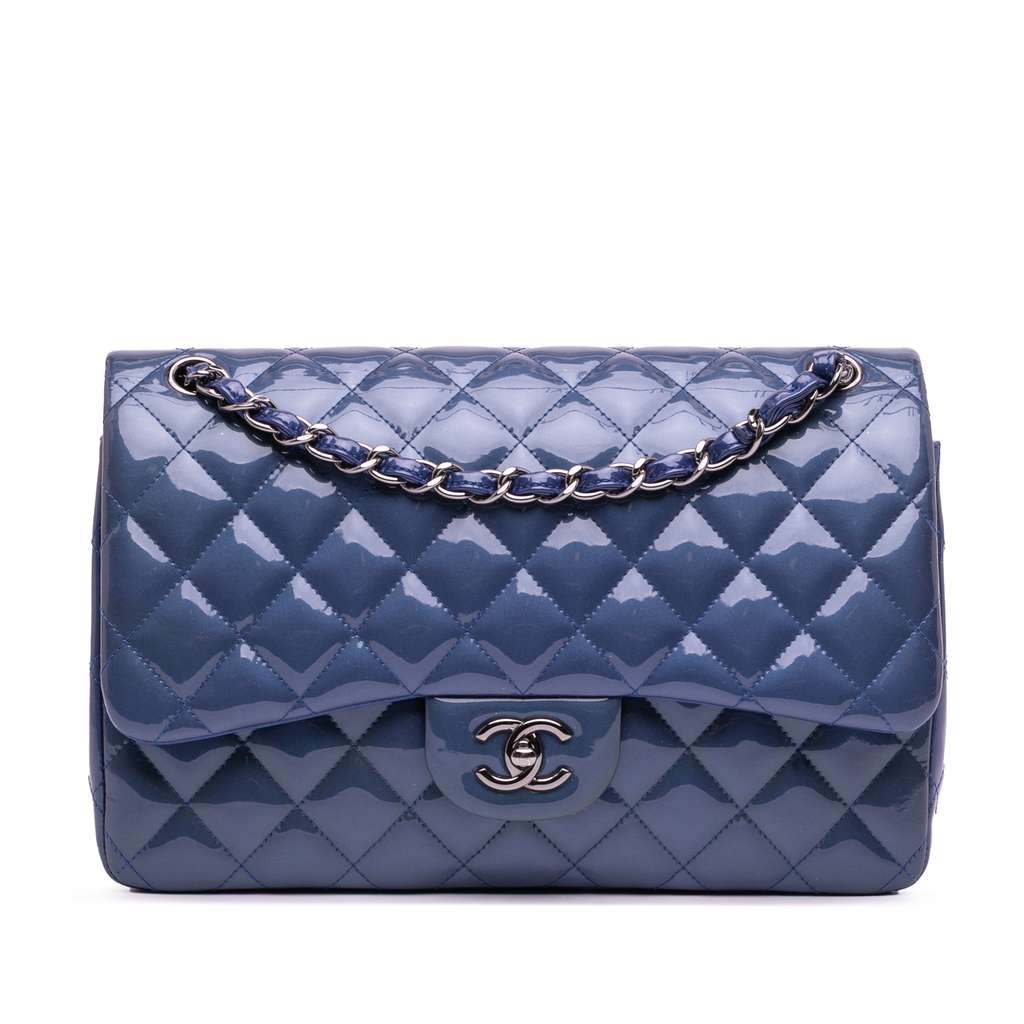 Chanel Jumbo Classic Patent Double Flap