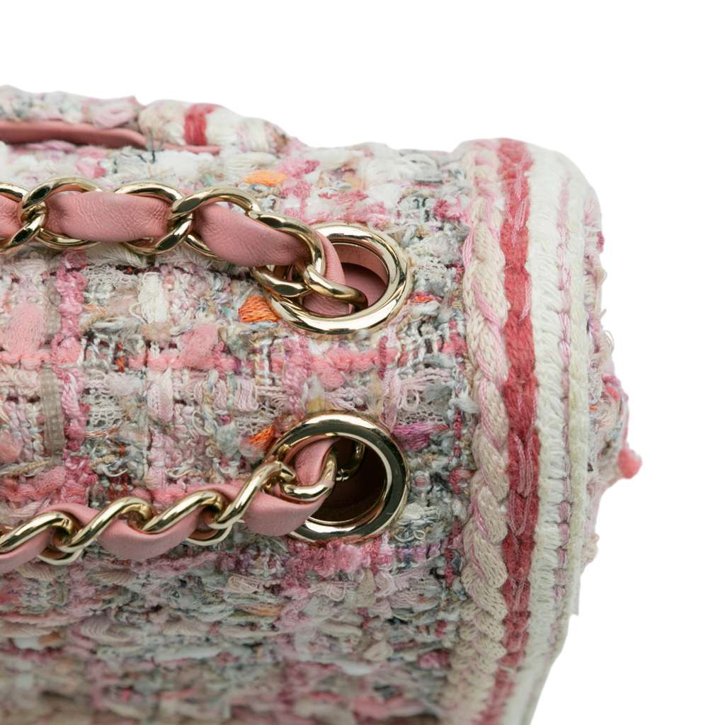 Chanel Medium Classic Quilted Tweed Braided Double Flap - Image 13