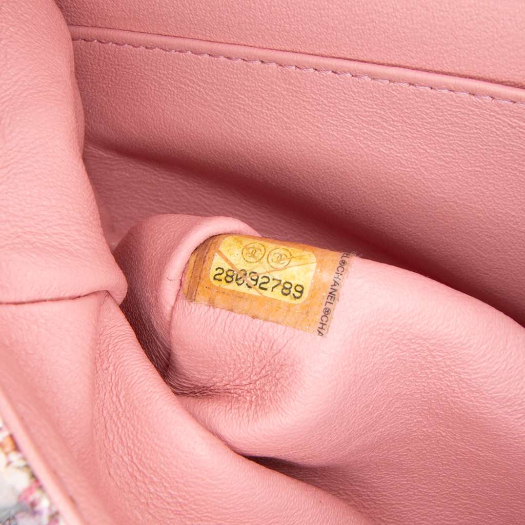 Chanel Medium Classic Quilted Tweed Braided Double Flap - Detail 1