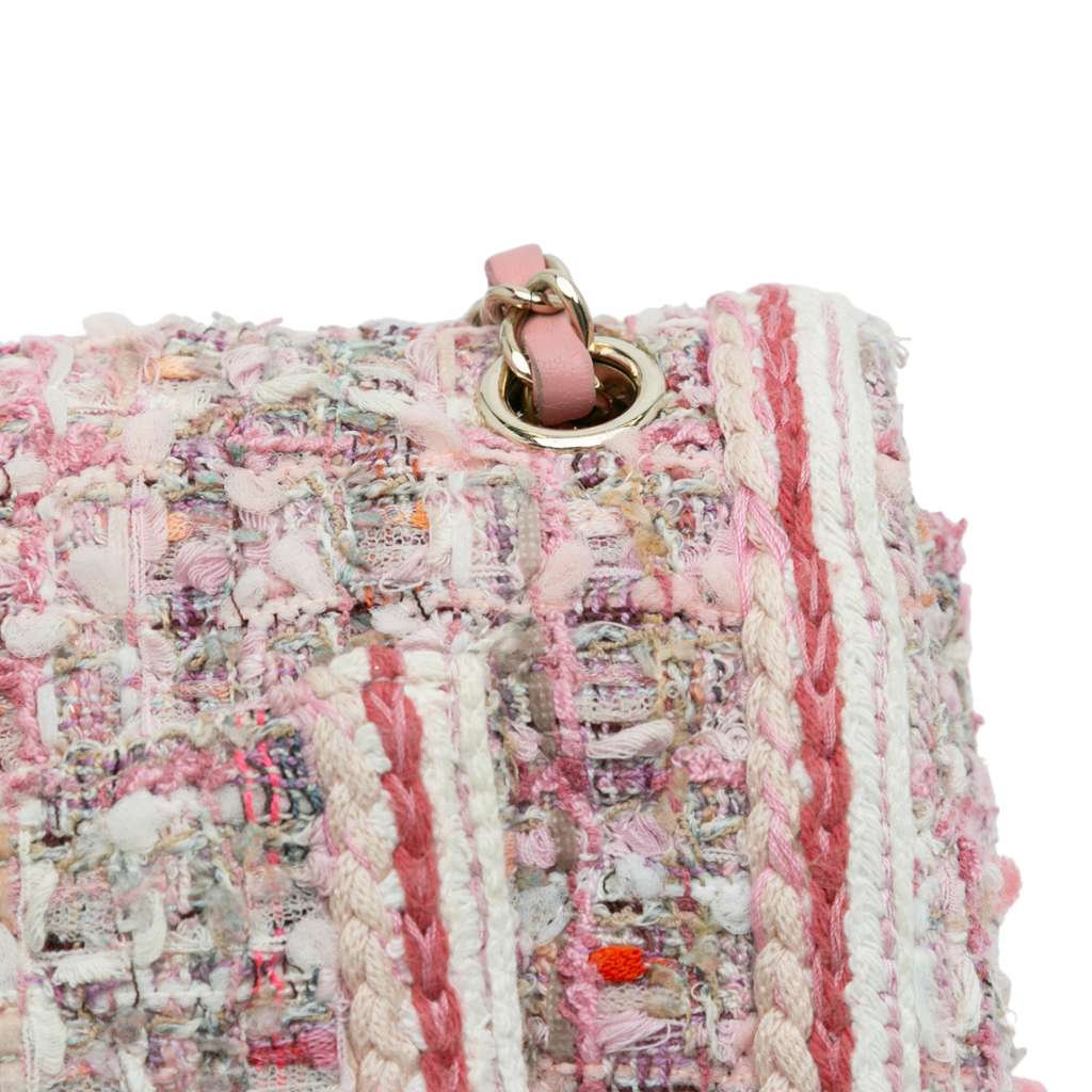 Chanel Medium Classic Quilted Tweed Braided Double Flap - Image 10