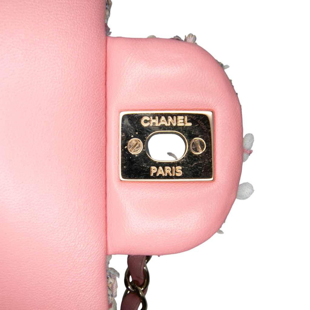 Chanel Medium Classic Quilted Tweed Braided Double Flap - Image 11