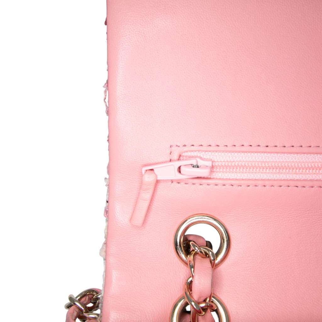 Chanel Medium Classic Quilted Tweed Braided Double Flap - Image 12