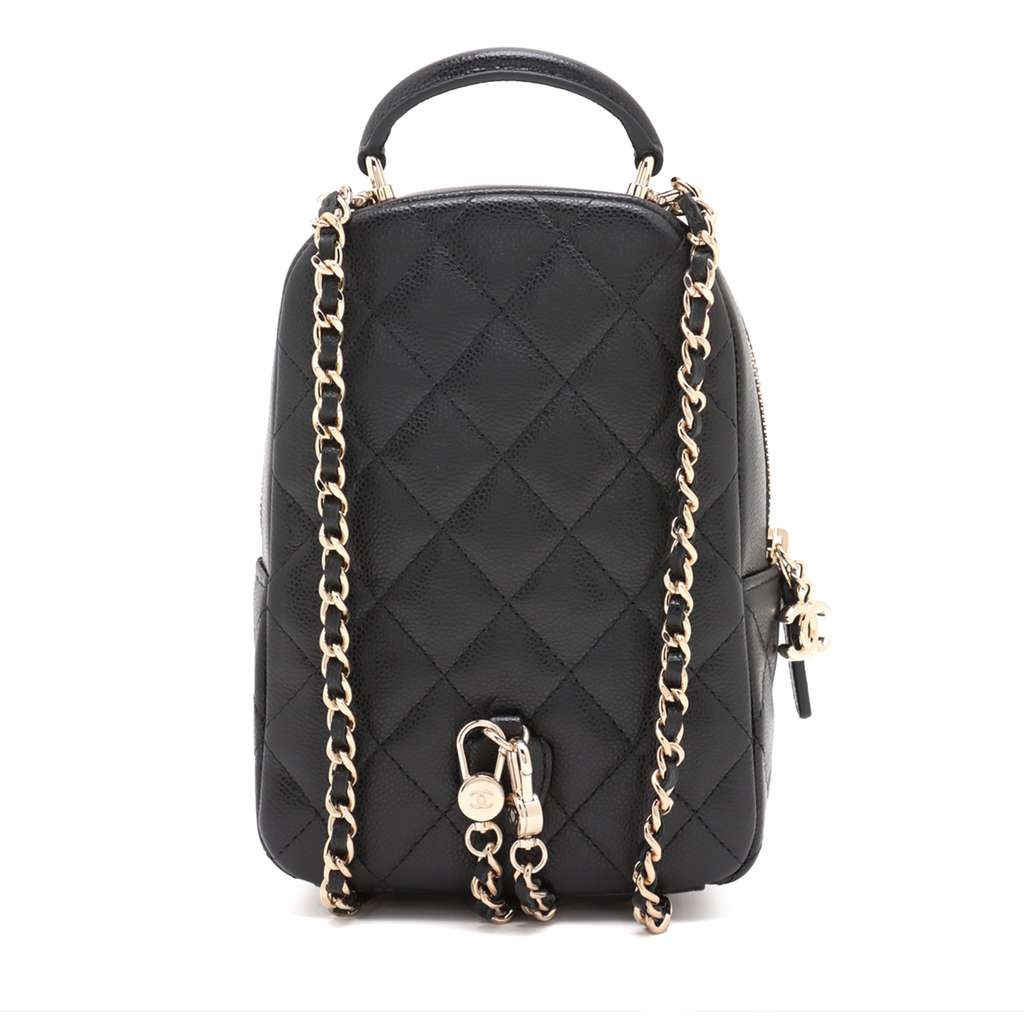 Chanel Mini CC Quilted Caviar Backpack - 2