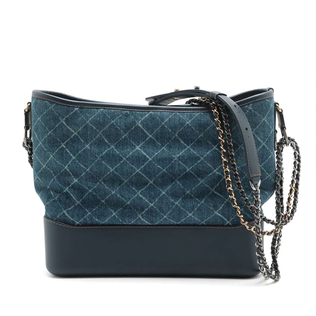 Chanel Large Printed Denim and Calfskin Gabrielle Hobo