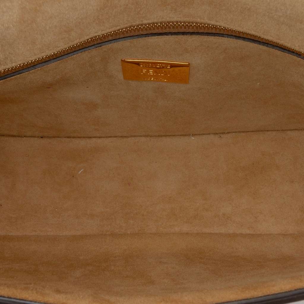 Fendi Leather Metal Stitch Baguette Satchel - 4