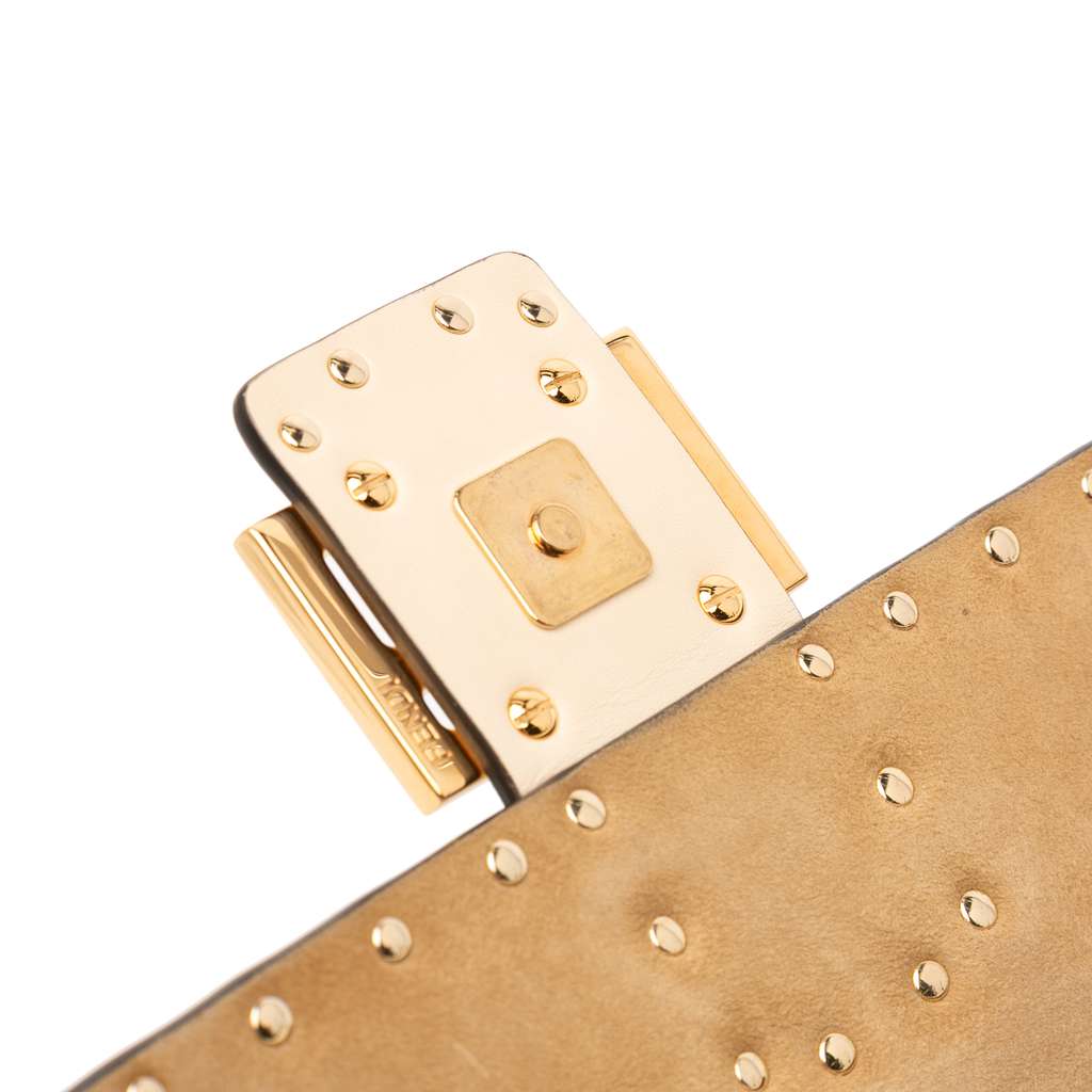 Fendi Leather Metal Stitch Baguette Satchel - Detail 2