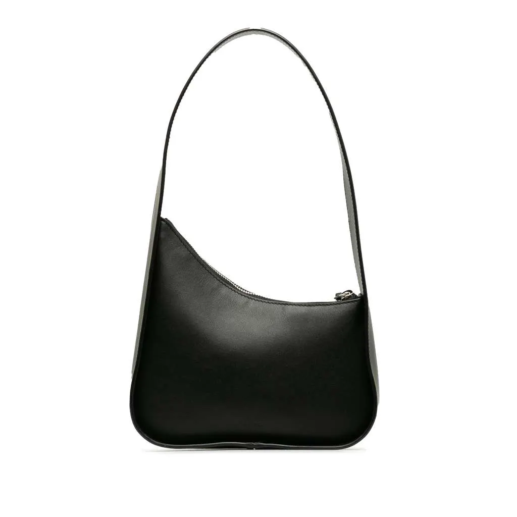 The Row Leather Half Moon Shoulder Bag Black Leather Good - Inside View