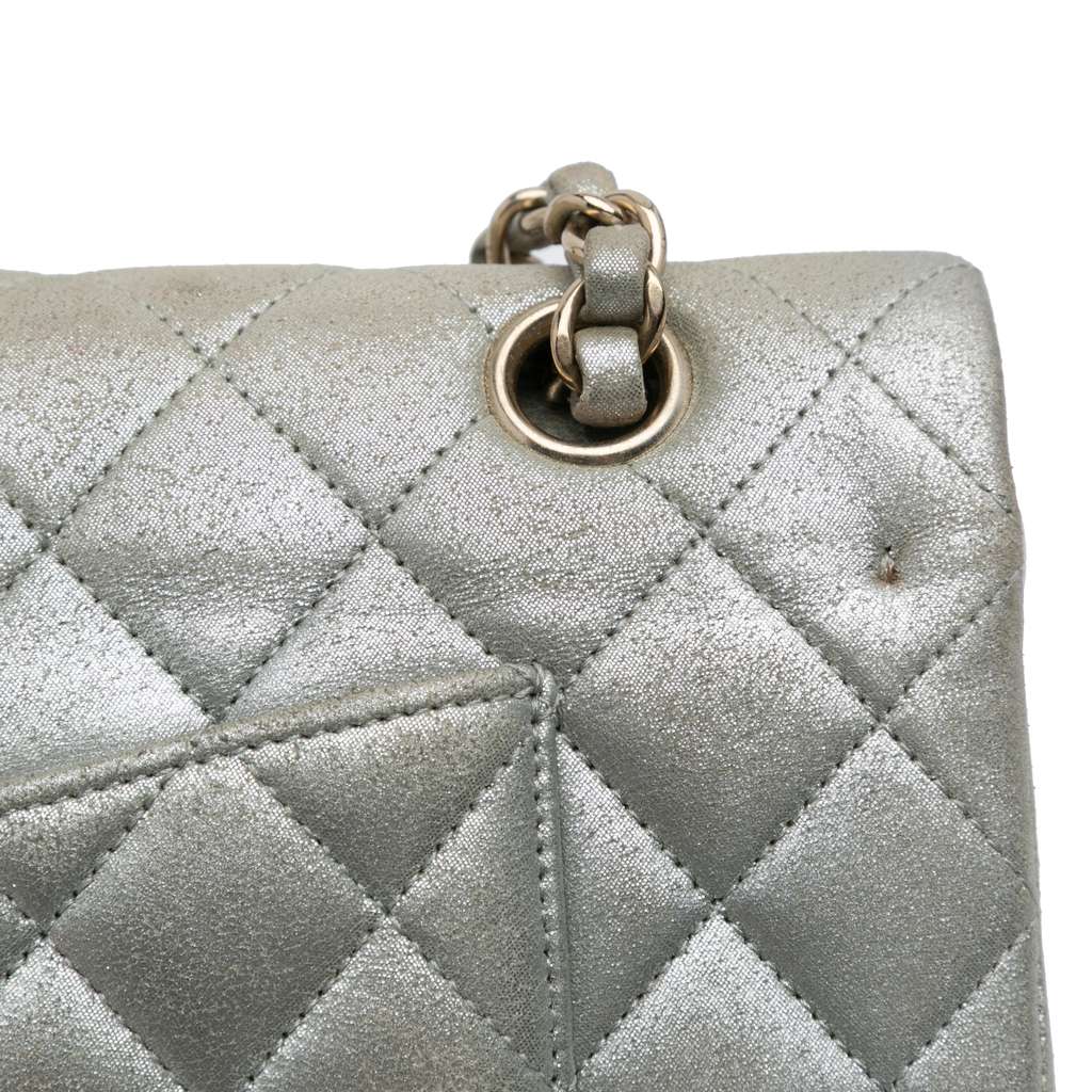 Chanel Medium Classic Iridescent Calfskin Double Flap - Image 13