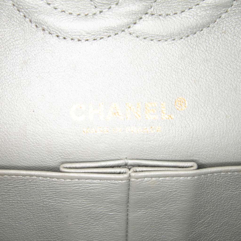 Chanel Medium Classic Iridescent Calfskin Double Flap - Side view