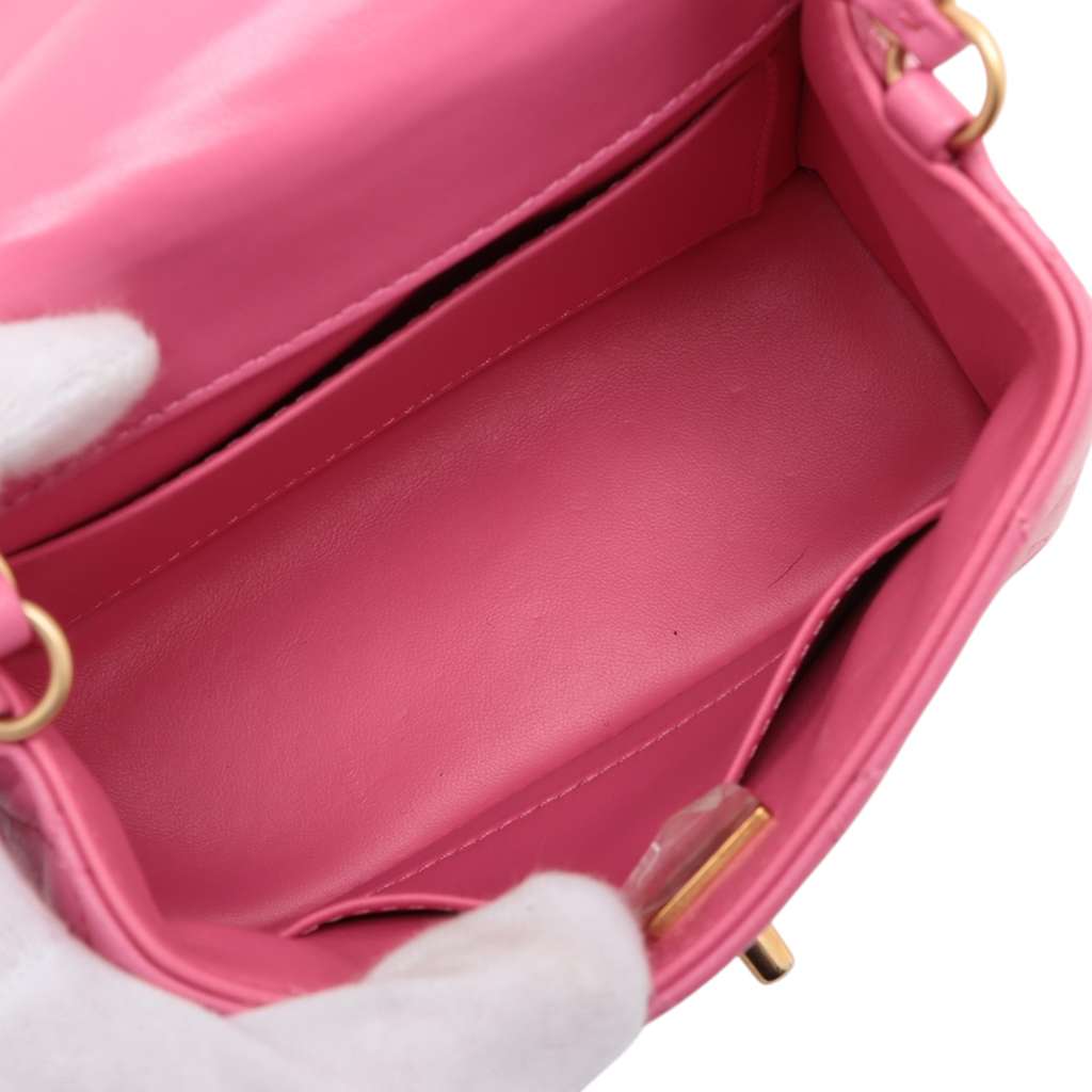 Chanel Mini Square Classic Lambskin Single Flap - Image 6