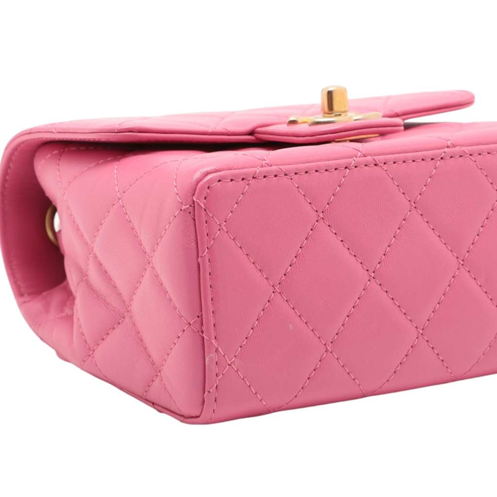 Chanel Mini Square Classic Lambskin Single Flap - Image 10