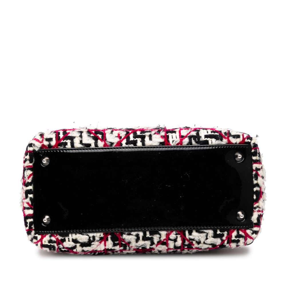 Dior Medium Tweed Cannage Fringe Lady Dior - Image 6