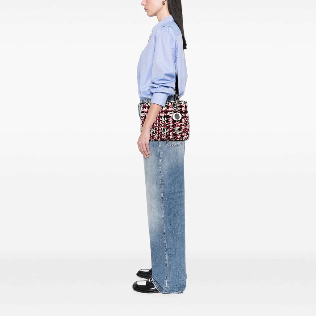 Dior Medium Tweed Cannage Fringe Lady Dior - Detail 2