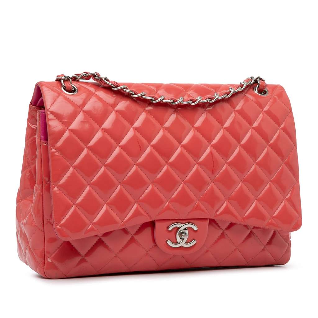 Chanel Maxi Classic Patent Double Flap - 2