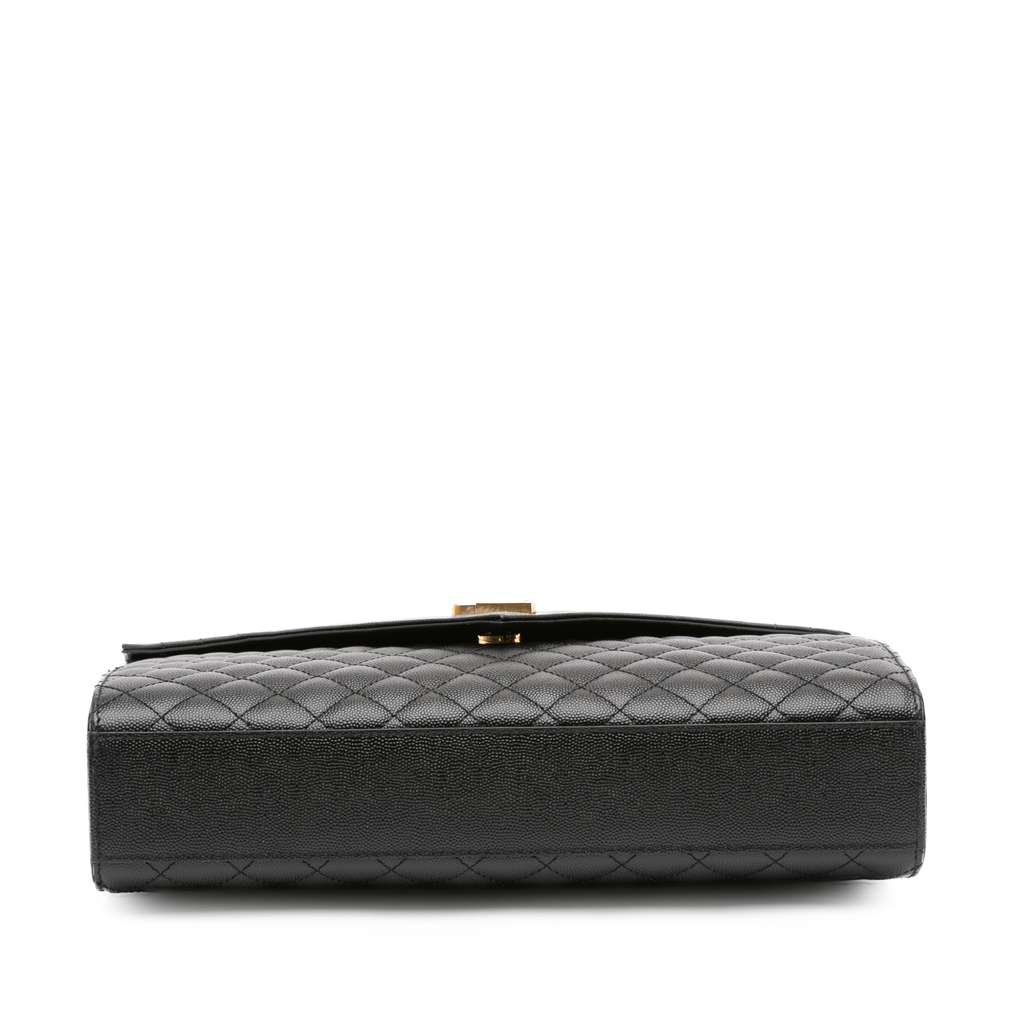 Saint Laurent Large Grain De Poudre Triquilt Monogram Envelope Bag - 3